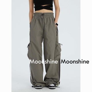 Moon  กางเกงขายาว คาร์โก้ กางเกง เชือกอเมริกันคลาสิค Cargo pants 2023 NEW 072607 High quality Stylish ทันสมัย พิเศษ A20M064 36Z230909