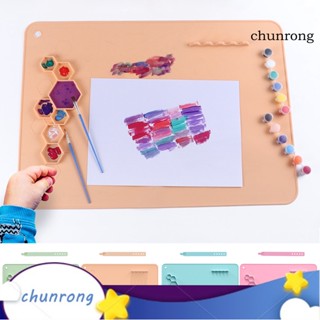 Chunrong แผ่นซิลิโคน กันน้ํา ไม่ติดผิว สําหรับวางถ้วย จานสี