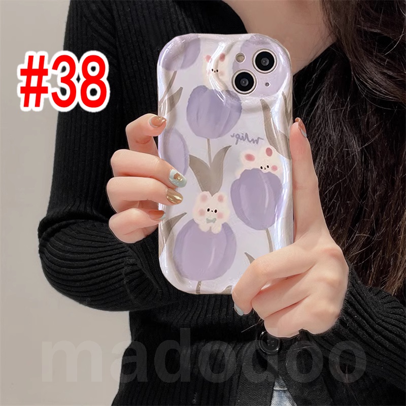 Casing For OPPO Reno 15 ProMax 15F Pro Max 14 14F 13 12 11 F 10 Pro+ 8T 8 5G 7Z 8Z 7 4G 6 6Z 5Z 5F 5 4 Pro A73 A94 A93 A78 A16 A16S A74 A95 A55 A54 A15 A52 A53 A33 A31 Cute Purple sky Tulip Cartoon Rabbit Soft Phone Case NY 37 - รูปที่ 6