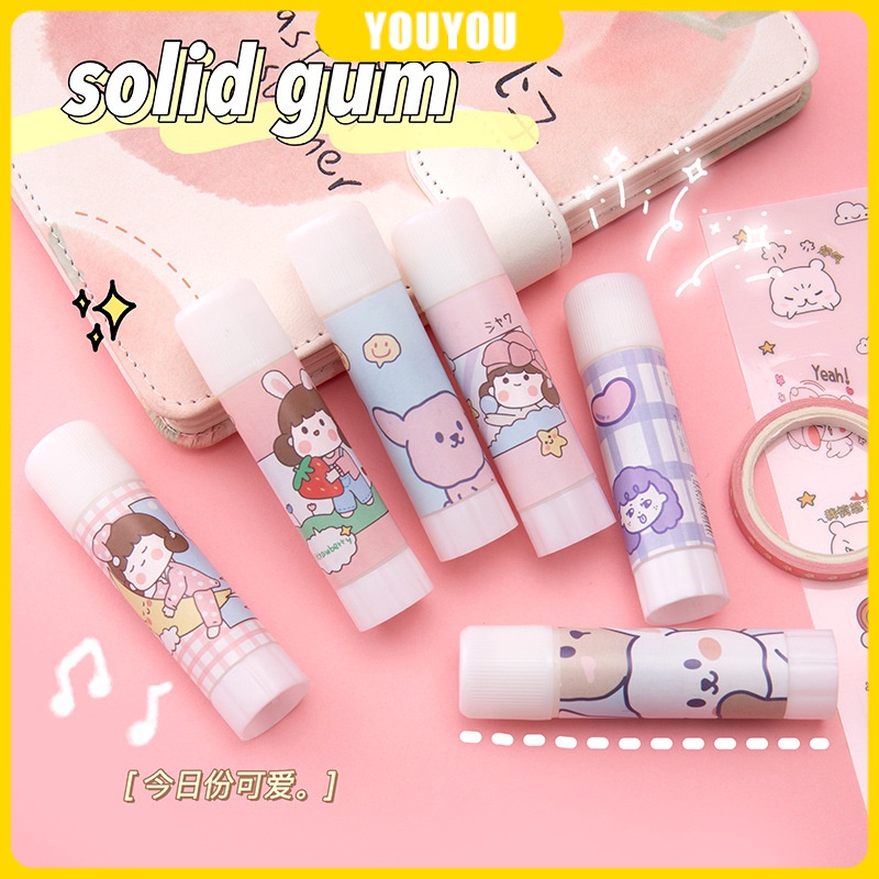 กาวแข็ง ลายการ์ตูน ความหนืดสูง แข็งแรง แฮนด์เมด DIY สําหรับนักเรียน สํานักงาน เด็กอนุบาล