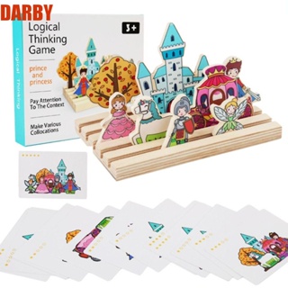 Darby ของเล่นไม้จับคู่ เกมกระดาน ตรรกะ ฝึกมอเตอร์อย่างดี มอนเตสซอรี่ ของเล่นไม้ บล็อกตัวต่อ ของขวัญสําหรับเด็ก