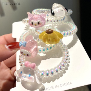 SANRIO [highbuying] ยางรัดผม แบบยืดหยุ่น ลายการ์ตูนน่ารัก สําหรับเด็กผู้หญิง พร้อมส่ง