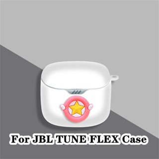 【ส่วนลด】เคสหูฟัง แบบนิ่ม ลายการ์ตูน สีพื้น สําหรับ JBL TUNE FLEX