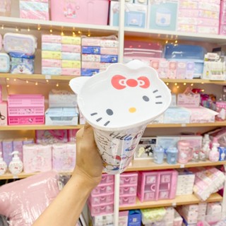 ชุดแก้วน้ำพร้อมจาน Kitty #D2 สีขาว //NN-4658 -ภ75