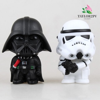 Taylor2pv ตุ๊กตาฟิกเกอร์อนิเมะ Star Wars Yoda ขนาด 10 ซม. สีดํา