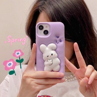 เคสซิลิกาเจล ลายกระต่าย สําหรับ iphone14 13 12 pro max 14 11 14pro 14plus 13 12 11 promax