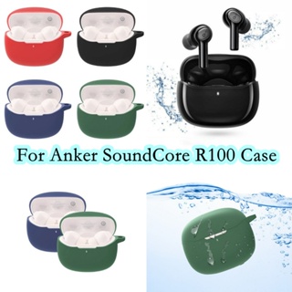 【ของแท้】เคสหูฟัง แบบนิ่ม สีพื้น สําหรับ Anker SoundCore R100 Anker SoundCore R100