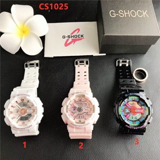 G Shock นาฬิกาข้อมือควอตซ์ลําลอง สายหนัง หน้าปัดกลม ประดับเพชร เหมาะกับของขวัญวันเกิด สําหรับผู้ชาย และผู้หญิง