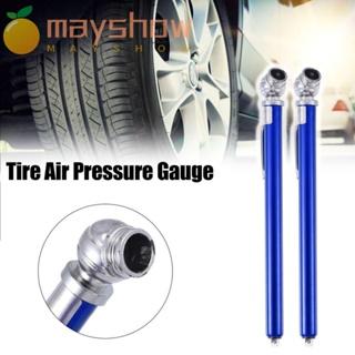 Mayshow เครื่องวัดความดันลมยางรถยนต์ หลอดอลูมิเนียม พลาสติก ขนาดเล็ก 10-100PSI 2 ชิ้น