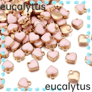 Eucalytus1 จี้ลูกปัด รูปหัวใจ ขนาดเล็ก สําหรับทําสร้อยคอ ต่างหู สร้อยข้อมือ