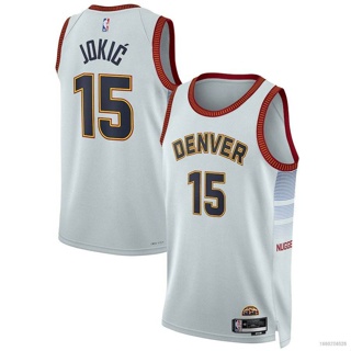 เสื้อกีฬาบาสเก็ตบอล แขนกุด ลายทีม NBA Jersey Nuggets Jokic HQ7 22-23 พลัสไซซ์ สําหรับผู้ชาย และผู้หญิง QH7