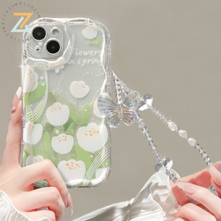 เคสโทรศัพท์ซิลิโคน ลายดอกทิวลิป สีขาว สําหรับ VIVO Y27 4G Y02 Y35 Y36 Y56 Y22 Y22S Y12 Y20 Y21 Y33S Y30 Y15 Y15S Y15A Y16 Y12A Y72 Y11 Y21A Y50 Y20A Y91C