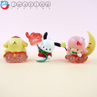 Jestine โมเดลฟิกเกอร์ อนิเมะ Kuromi Cinnamoroll Sweet Strawberry ของเล่นสําหรับเด็ก