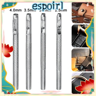 Espo เครื่องเจาะรูหนัง เหล็กคาร์บอน 2.5 3 3.5 4 มม. ทนทาน สีเงิน