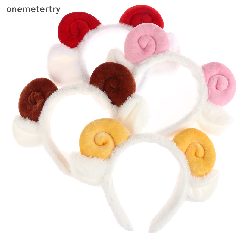 Onem ที่คาดผม ตุ๊กตาแกะน่ารัก ผ้ากํามะหยี่ขนนิ่ม สําหรับล้างหน้า แต่งหน้า เด็กผู้หญิง n