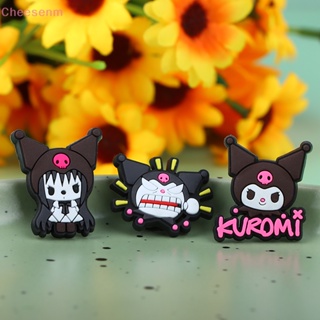 หัวเข็มขัด PVC ลายการ์ตูนอนิเมะ Kuromi สําหรับตกแต่งรองเท้าเด็ก 5 ชิ้น