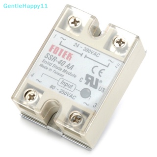 Gentlehappy โซลิดสเตทรีเลย์ SSR-40AA 40A AC Relais 80-250V TO 24-380VAC AC SSR