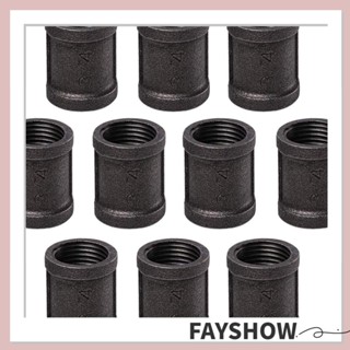 Fay ข้อต่อท่อตรง สีดํา สไตล์วินเทจ 3/4 นิ้ว 10 ชิ้น