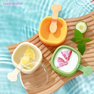 [technicolor] แม่พิมพ์ไอศกรีม รูปกรงเล็บแมว วางซ้อนกันได้ พร้อมฝาปิด ก้นนิ่ม ทําไอศกรีมโฮมเมด ทําง่าย รวดเร็ว และสะดวกสบาย พร้อมส่ง