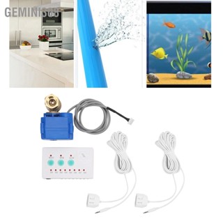 Gemini308 เซ็นเซอร์น้ำรั่ว 1 วาล์ว 2 ทาง เสียงเตือน ระบบตรวจจับน้ำล้นในบ้าน AC100‑240V