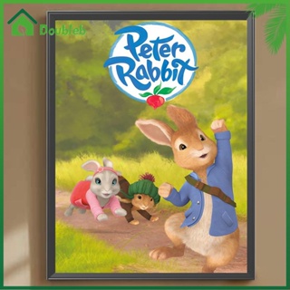 【Doub X ✮】ภาพวาดปักเพชร ทรงกลม ลาย Peter Rabbit 5D DIY สําหรับตกแต่งบ้าน ✮