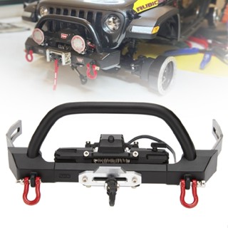 Metal Front Bumper with Dual Winch for 1/10 RC Car Axial SCX10 90046 TRX4