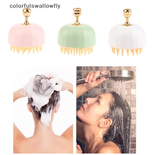 Colorfulswallowfly แปรงหวีผม ทรงกลม สําหรับสปา นวดหนังศีรษะ เพื่อสุขภาพ COD