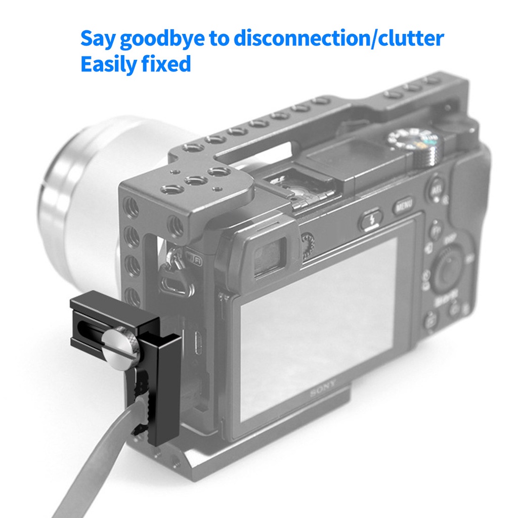 Feichao คลิปหนีบสายเคเบิลกล้อง อะลูมิเนียมอัลลอย HDMI อุปกรณ์เสริม สําหรับกล้อง DSLR Sony A72 A73
