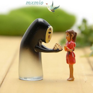 Mxmio โมเดลตุ๊กตาฟิกเกอร์เรซิ่น รูปการ์ตูนอนิเมะ Ghibli Faceless Man สําหรับตกแต่งบ้าน สวน