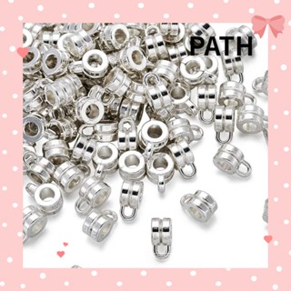 Path ลูกปัดสไลด์ สีเงิน 9x7x4 มม. สไตล์ทิเบต สําหรับผู้หญิง 200 ชิ้น