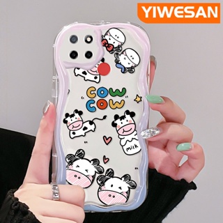 เคสโทรศัพท์มือถือ ซิลิกาเจล ใส กันกระแทก ลายการ์ตูนวัว สําหรับ Realme C12 C15 C21 C25 C25s Narzo 20 Narzo 30A Narzo 50A