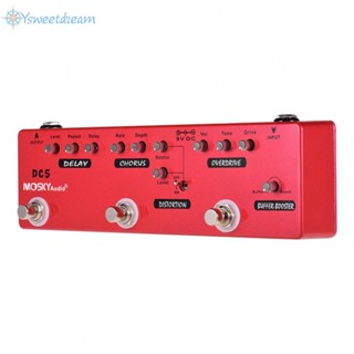 แป้นเหยียบเอฟเฟคกีตาร์ 6-in-1 Delay Distortion Guitar Multi Effects Pedal Overdrive