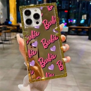 Barbie Mirror คดี OPPO Realme 11Pro 5G 10 4G 10Pro 9Pro Plus 9i C33 C31 GT NEO3 NEO2 C21 C20 C11 2021 C21Y C25Y การ์ตูน ปกป้องเปลือก Cute Cartoon Butterfly Soft TPU Case