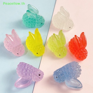 Peacellow กระต่ายเรซิ่นเรืองแสง ขนาดเล็ก หลากสี 10 ชิ้น DIY