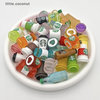 [little.coconut] โมเดลแก้วกาแฟ ขวดเครื่องดื่ม ขนาดเล็ก สําหรับตกแต่งบ้านตุ๊กตา 5 ชิ้น