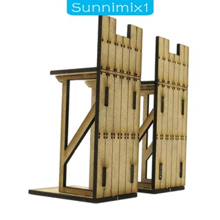 [Sunnimix1] โมเดลตัวต่อ รูปป้อมปราการ 3D 1/72 DIY สําหรับตกแต่งโต๊ะ รางรถไฟ