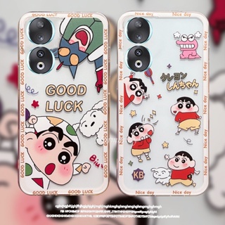 ใหม่ เคสโทรศัพท์มือถือ ซิลิโคนนิ่ม ใส กันกระแทก กันรอยกล้อง ลายการ์ตูนชินจังตลก สร้างสรรค์ สําหรับ Honor90 Honor 90 Lite 5G 2023