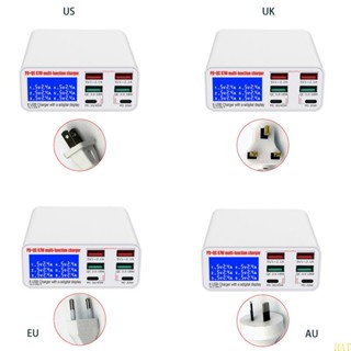 Hat อุปกรณ์ชาร์จ USB 6 พอร์ต Type C PD 45W QC3 0 USB 18W จับคู่อัจฉริยะ