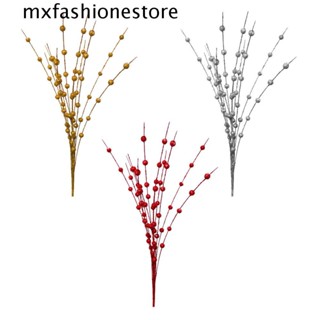 Mxfashione ดอกพิสตาชิโอประดิษฐ์ กลิตเตอร์ พลาสติก โฟม DIY สําหรับตกแต่งบ้าน เทศกาลคริสต์มาส