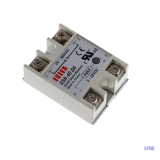 Super โมดูลรีเลย์โซลิดสเตท 24V-380V SSR-40DA 40A 3-32V DC-AC