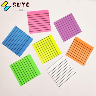 Suyo กระดาษโน๊ตมีกาวในตัว แบบใส สีฟ้า เขียว ชมพู ขาว สําหรับบ้าน สํานักงาน