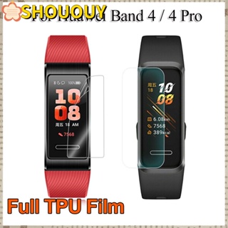 Shououy ฟิล์มกระจกนิรภัยกันรอยหน้าจอ TPU นิ่ม HD สําหรับ Huawei Band 4 4 Smart Watch