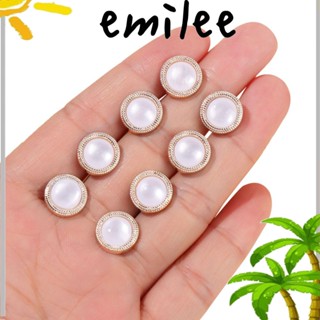 Emilee กระดุมมุก อุปกรณ์เสริม สําหรับเย็บผ้า 10 ชิ้น