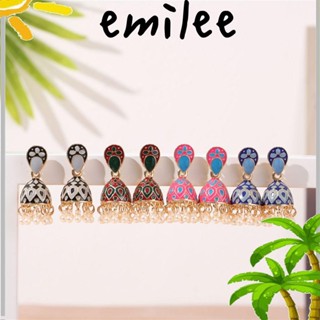 Emilee ต่างหูพู่แฟชั่น ยิปซี เครื่องประดับ กลวงออก ห่วง