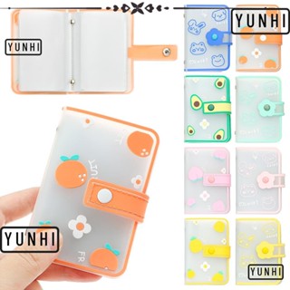 Yunhi กระเป๋าใส่นามบัตร ขนาดเล็ก จุของได้เยอะ ลายผลไม้น่ารัก สีแคนดี้