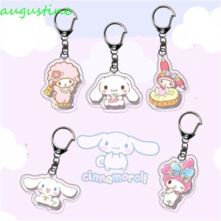 Augustine พวงกุญแจอะคริลิคใส ลายการ์ตูนอนิเมะ My Melody Cinnamoroll น่ารัก สําหรับกระเป๋านักเรียน