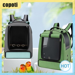 Copoti กระเป๋าใส่สัตว์เลี้ยง ระบายอากาศ พร้อมสายรัดปรับได้ สําหรับนกแก้ว แมว และสุนัข