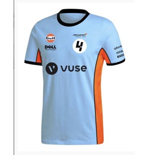 เสื้อยืดแขนสั้นลําลอง พิมพ์ลาย F1 Formula One McLaren Team Gulf Oil แฟชั่นฤดูร้อน สําหรับผู้ชาย 2022