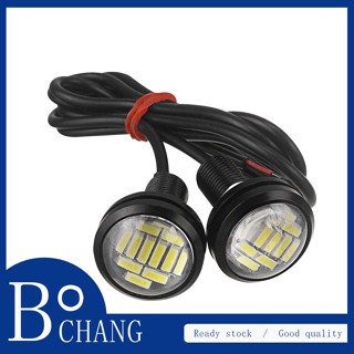 Bochang ไฟตัดหมอก LED 12 ดวง 12V 15W 22 มม. สําหรับจอดรถยนต์ 2 ชิ้น