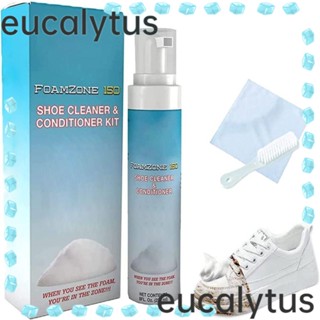 Eucalytus1 เครื่องทําความสะอาดรองเท้า กําจัดขอบดํา ทําความสะอาดง่าย แข็งแรง สีขาว สําหรับรองเท้า